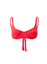 Noto Cup Bikini Top Red Ribbed