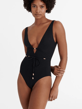 One-Piece Eres Lagon Classic Tank V Neck One Piece Noir Apoella