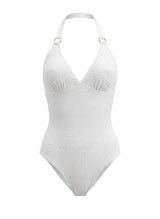 One-Piece Heidi Klein Anacapri Ring Halterneck One Piece White Apoella