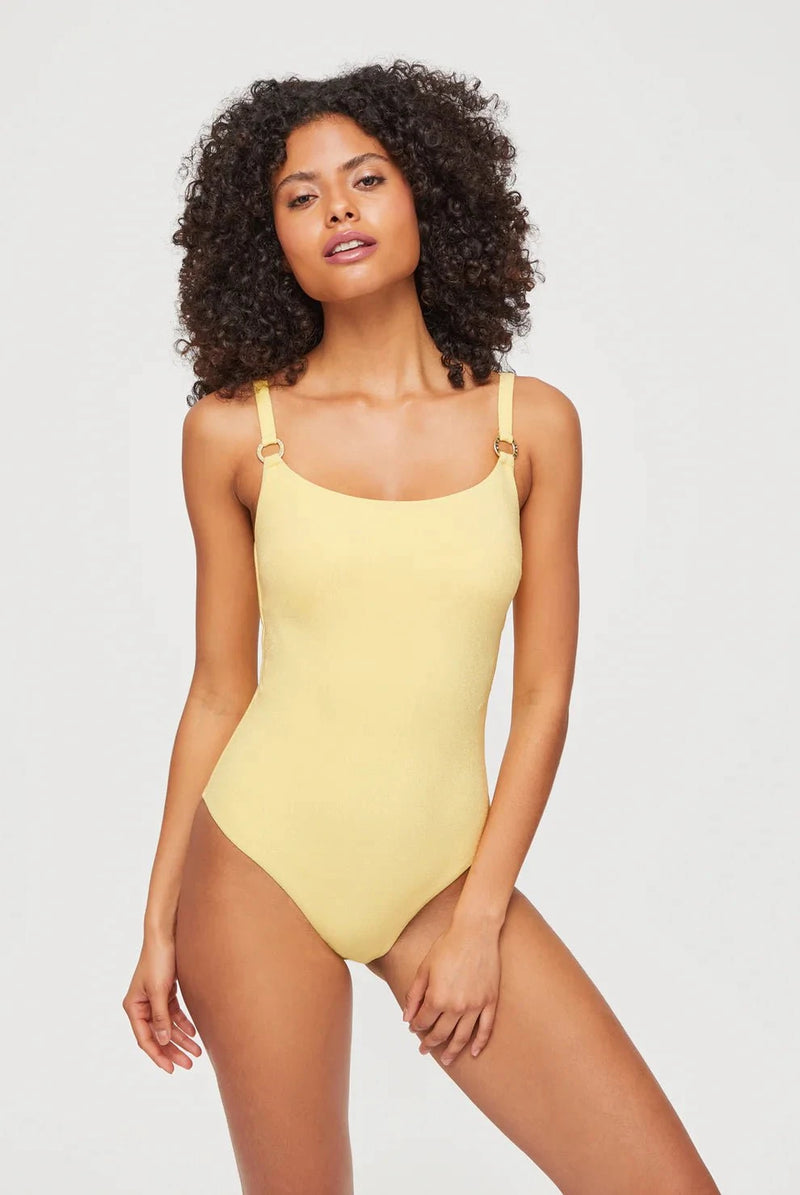 One-Piece Heidi Klein Mazunte Ring Scoop One Piece Light Yellow Apoella