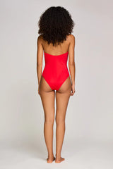 One-Piece Heidi Klein Petalia Ring Halterneck One Piece Red Apoella
