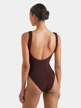One-Piece Hunza G Celine Classic Covered Hoop One Piece Metallic Chocolate O/S / Metallic Chocolate Apoella