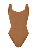 One-Piece Hunza G Domino Classic Hoops One Piece Metallic Cocoa O/S / Metallic Cocoa Apoella