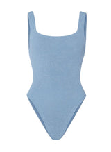 One-Piece Hunza G Square Neck Low Back One Piece Sky Blue O/S / Sky Blue Apoella