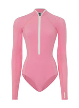 One-Piece Hunza G Tyra Zipper Surfsuit Upf 50+ Bubblegum Apoella
