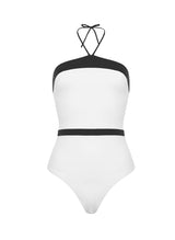 One-Piece Kiohne Lagoon Halter Neck One Piece White/Black Apoella