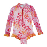 One-Piece Marie Raxevsky Long Sleeve Zip Surf Suit Botanical Mix Apoella
