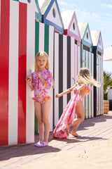 One-Piece Marie Raxevsky Long Sleeve Zip Surf Suit Botanical Mix Apoella