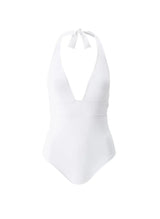 One-Piece Melissa Odabash Andros Halter V Neck One Piece White Apoella