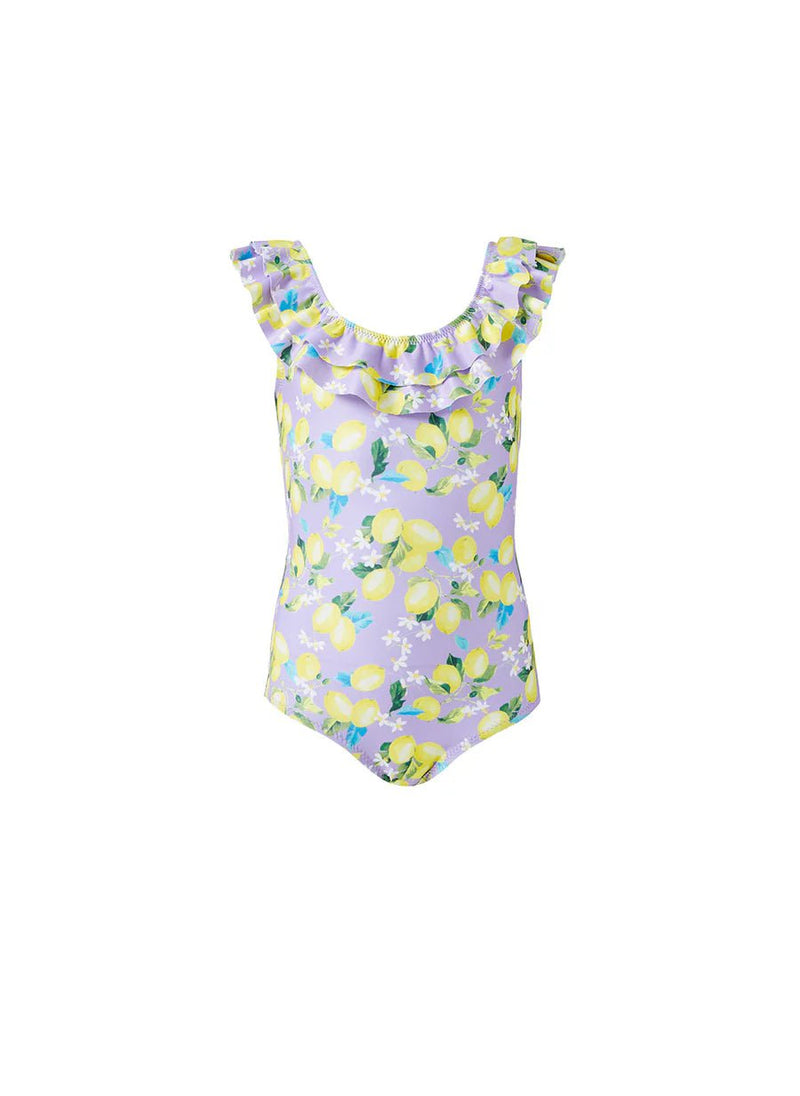 One-Piece Melissa Odabash Baby Keira One Shoulder One-Piece Lemons Lavender Apoella