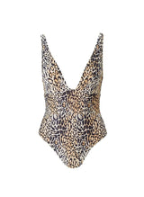 One-Piece Melissa Odabash Caribbean V Neck One Piece Cheetah Apoella