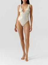 One-Piece Melissa Odabash Caribbean V Neck One Piece Gold Apoella