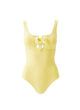 One-Piece Melissa Odabash London Lace Up One Piece Yellow Apoella