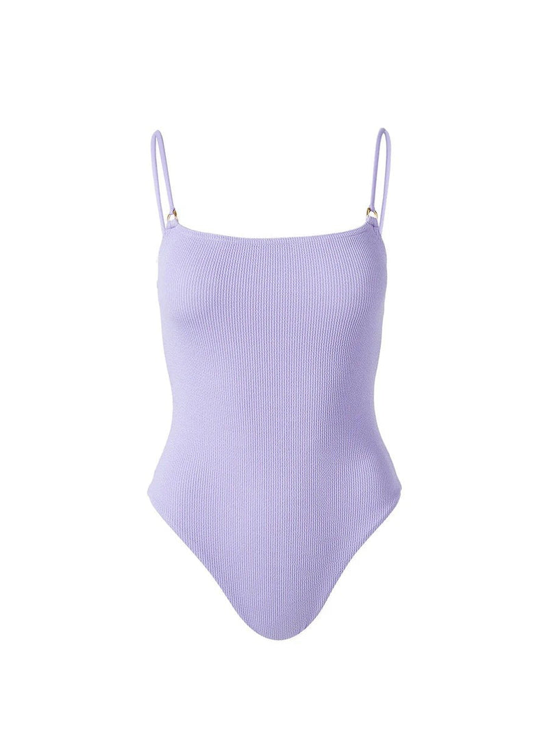 One-Piece Melissa Odabash Palma Strap Straight Neckline One-Piece Lavender Ridges Apoella