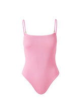 One-Piece Melissa Odabash Palma Strap Straight Neckline One-Piece Pink Ridges Apoella