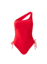 One-Piece Melissa Odabash Polynesia One Shoulder Ruched One Piece Red Apoella