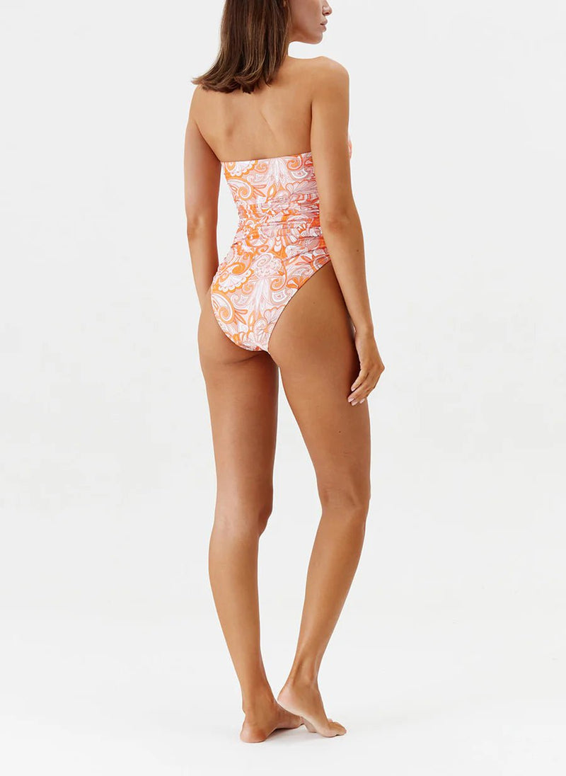 One-Piece Melissa Odabash Sydney Bandeau Rached One-Piece Mirage Orange Apoella