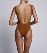 One-Piece Stefania Frangista Josie Over The Shoulder One Piece Curly Black Apoella