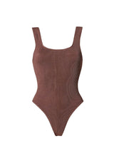 One-Piece Stefania Frangista Josie Over The Shoulder One Piece Seersucker Brown Apoella