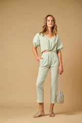Pants APOELLA Pari Cropped Pants Mint Apoella