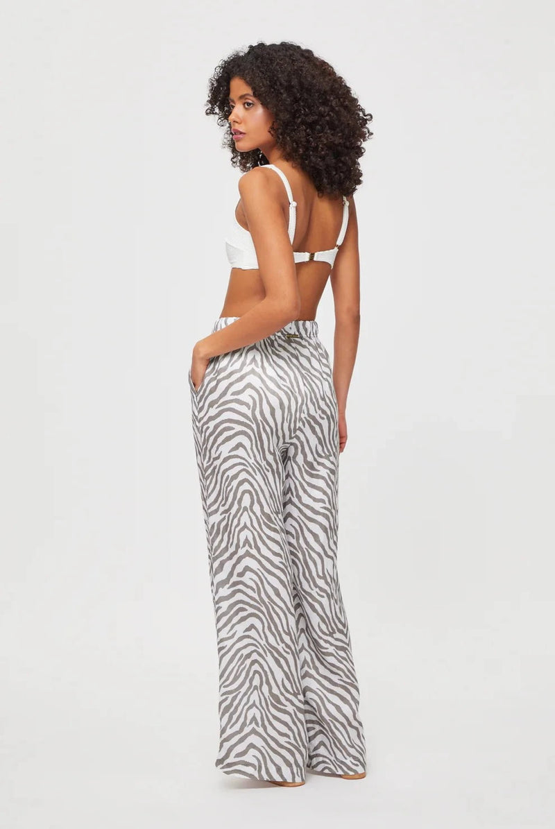Pants Heidi Klein Oracabesca Linen Pants Animal Print Apoella