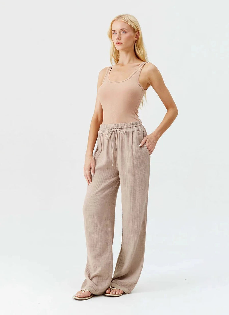 Pants Melissa Odabash Krissy Pants Beige Apoella