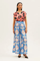 Pants RIANNA + NINA Tependris Pants Fyori Silk Olympic Blue Apoella