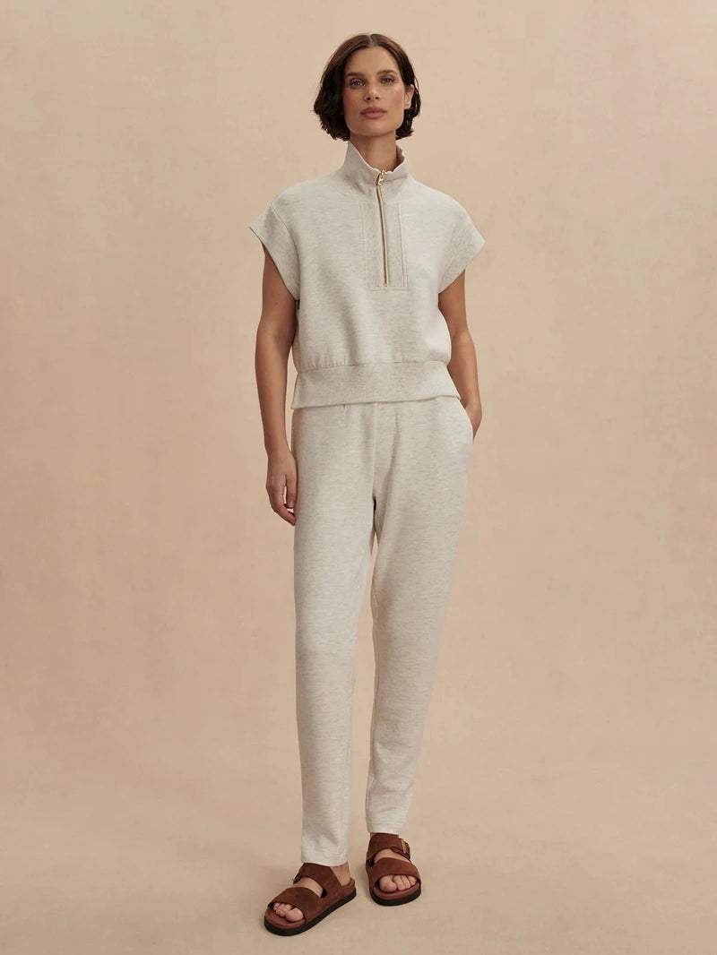 Pants Varley The Slim Zip Hem Pant 29.5 Ivory Marl Apoella