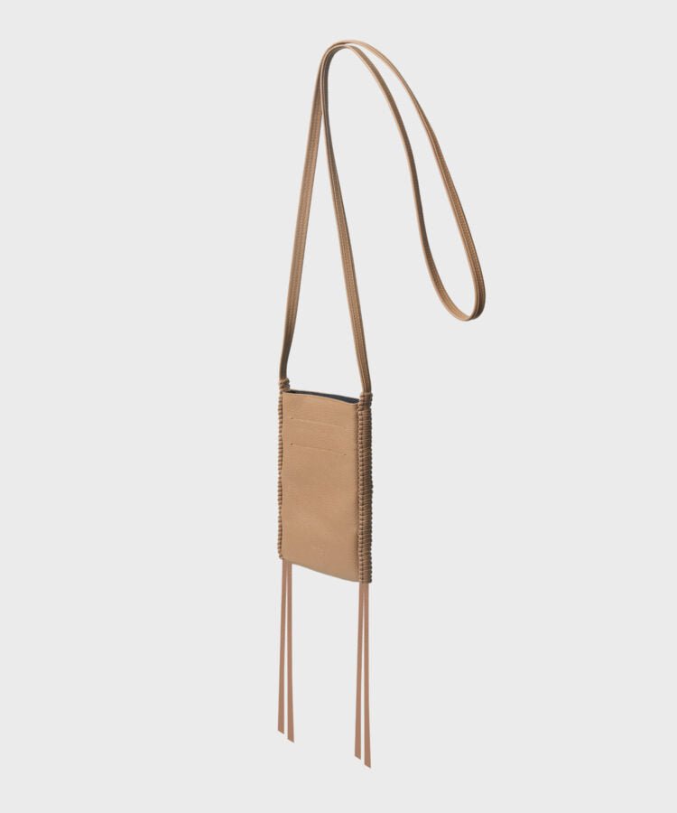 Phone Bags Callista Crafts Pocket Bag Grained Leather Camel O/S Apoella