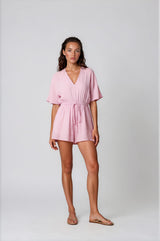 Playsuit APLA Eta Crinkled Playsuit Pink Apoella