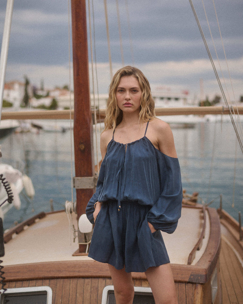 Playsuit Apoella Antigone Drop Shoulder Playsuit Navy Apoella