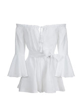 Playsuit Apoella Electra Linen Off Shoulder Playsuit White Apoella