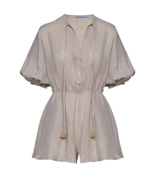 Playsuit Apoella Persephone Linen Playsuit Beige Apoella