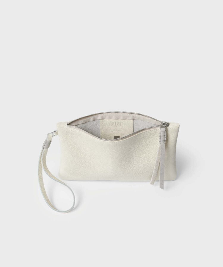 Pochette Callista Crafts Slim Pochette Grained Leather Cream O/S / Cream Apoella