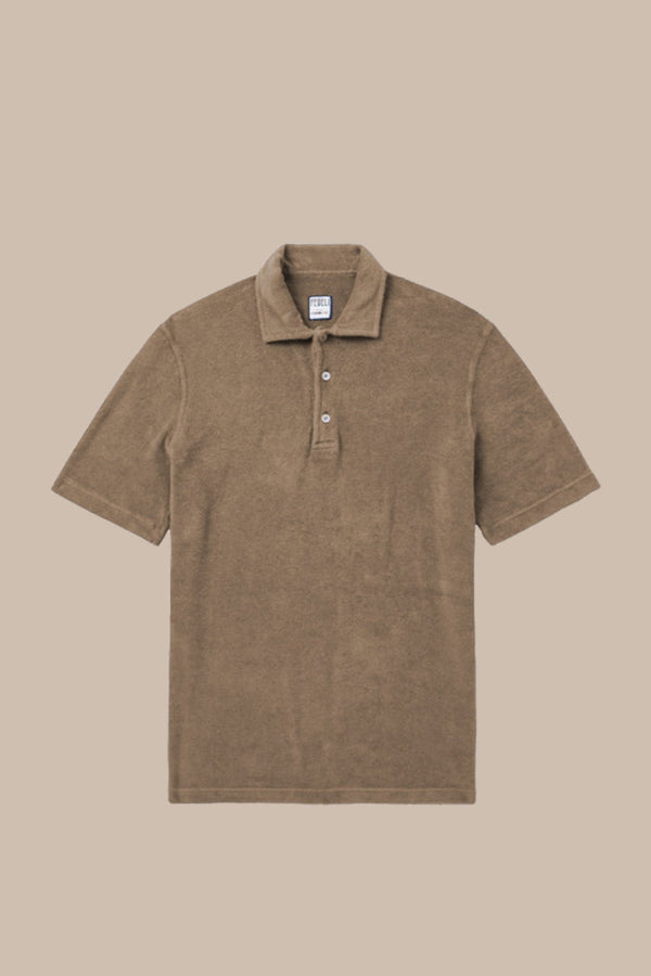 Polos Fedeli Terry Button Polo Grey/Beige Apoella