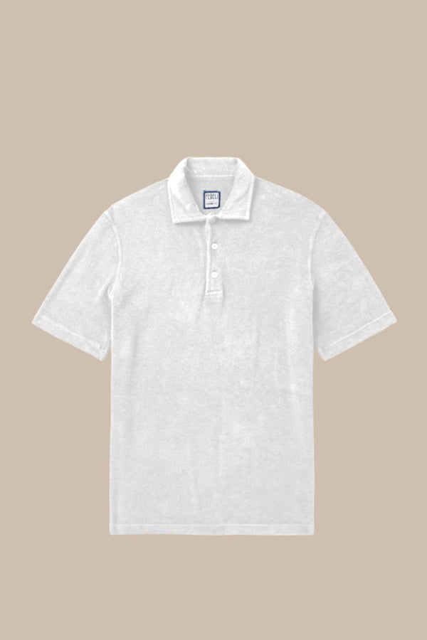 Polos Fedeli Terry Button Polo White Apoella