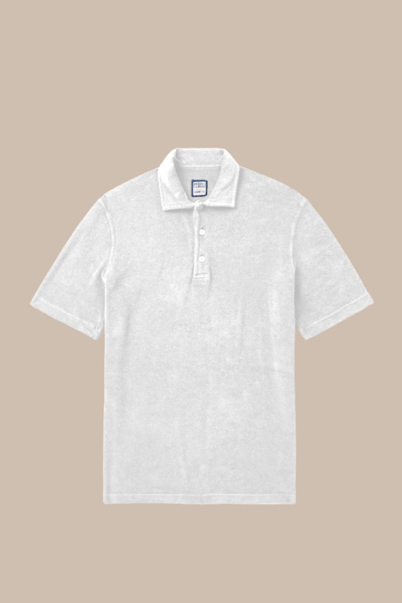 Polos Fedeli Terry Button Polo White Apoella