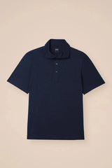 Polos Fedeli Tre Cotton Jersey Melange Polo Navy Apoella