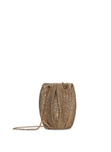 Pouches APOELLA Naxos Raffia Straw Mini Shoulder Pouch Gold O/S Apoella
