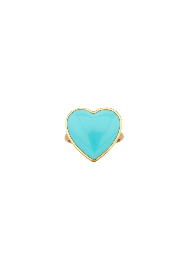 Rings Antonia Karra Valentine Ring Gold Plated Turquoise O/S / Turquoise Apoella