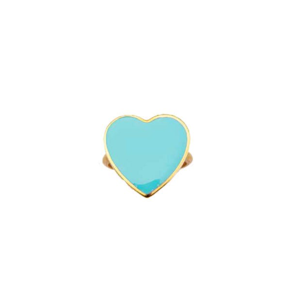 Rings Antonia Karra Valentine Ring Gold Plated Turquoise O/S / Turquoise Apoella