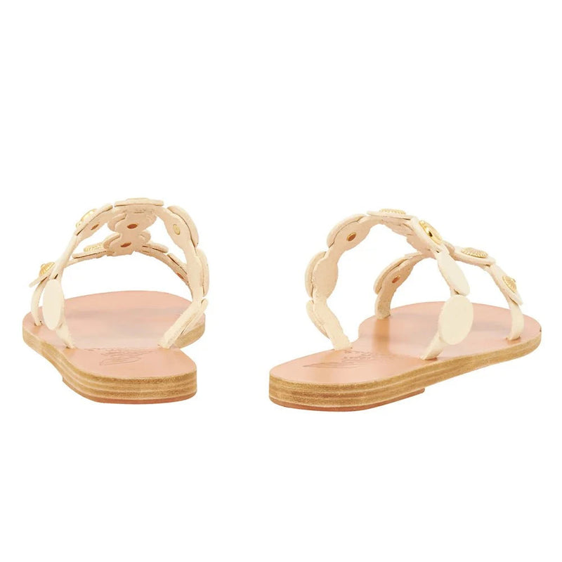 Sandals Ancient Greek Sandals Daryl Shell Sandals Off White/Gold Apoella