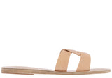 Sandals Ancient Greek Sandals Desmos Leather Slide Sandals Natural Apoella