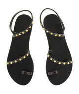 Sandals Ancient Greek Sandals Eleftheria Bee Strap Sandals Black Apoella