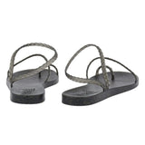 Sandals Ancient Greek Sandals Eleftheria Jelly Glitter Sandals Black/Gold Apoella