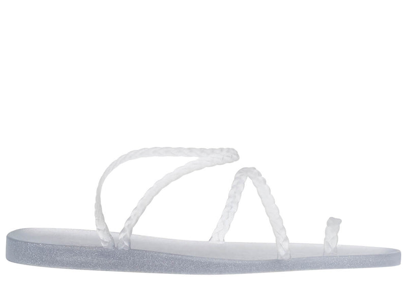 Sandals Ancient Greek Sandals Eleftheria Jelly Glitter Sandals Clear/silver Apoella