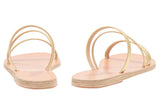 Sandals Ancient Greek Sandals Ermodiki 70s Disco Slip On Strap Sandals Gold Apoella