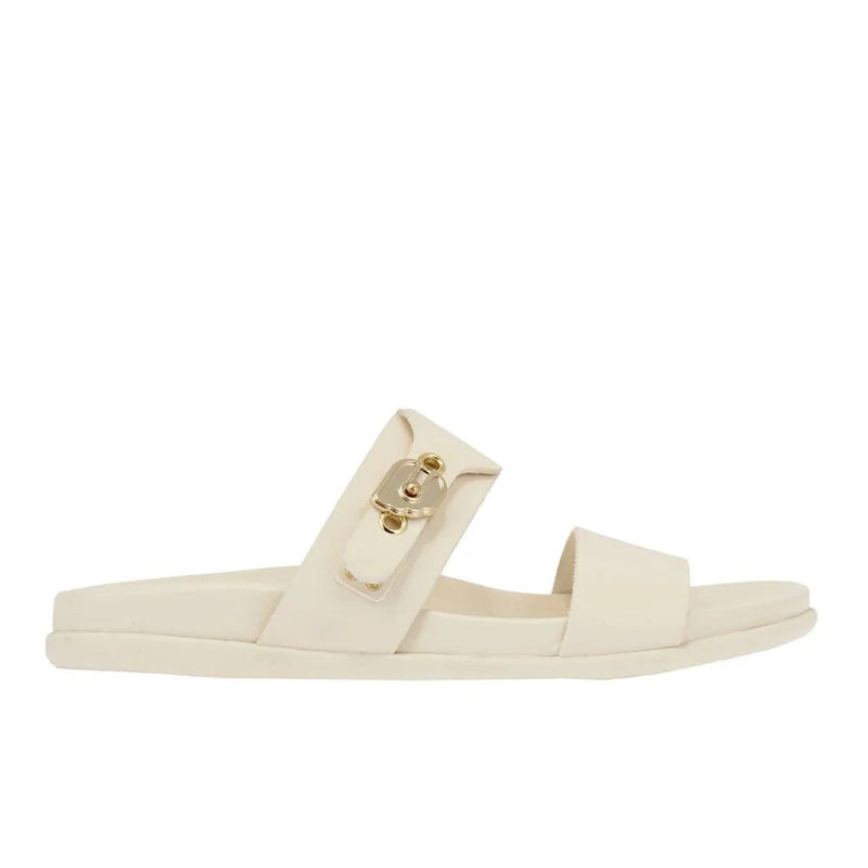 Sandals Ancient Greek Sandals Latria Buckle Slide Sandals Off White Apoella