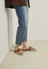 Sandals Ancient Greek Sandals Naveta Raffia Mule Brown Apoella