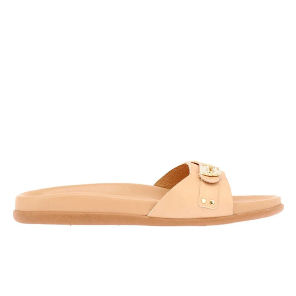 Sandals Ancient Greek Sandals Odi Buckle Slide Sandals Natural Apoella